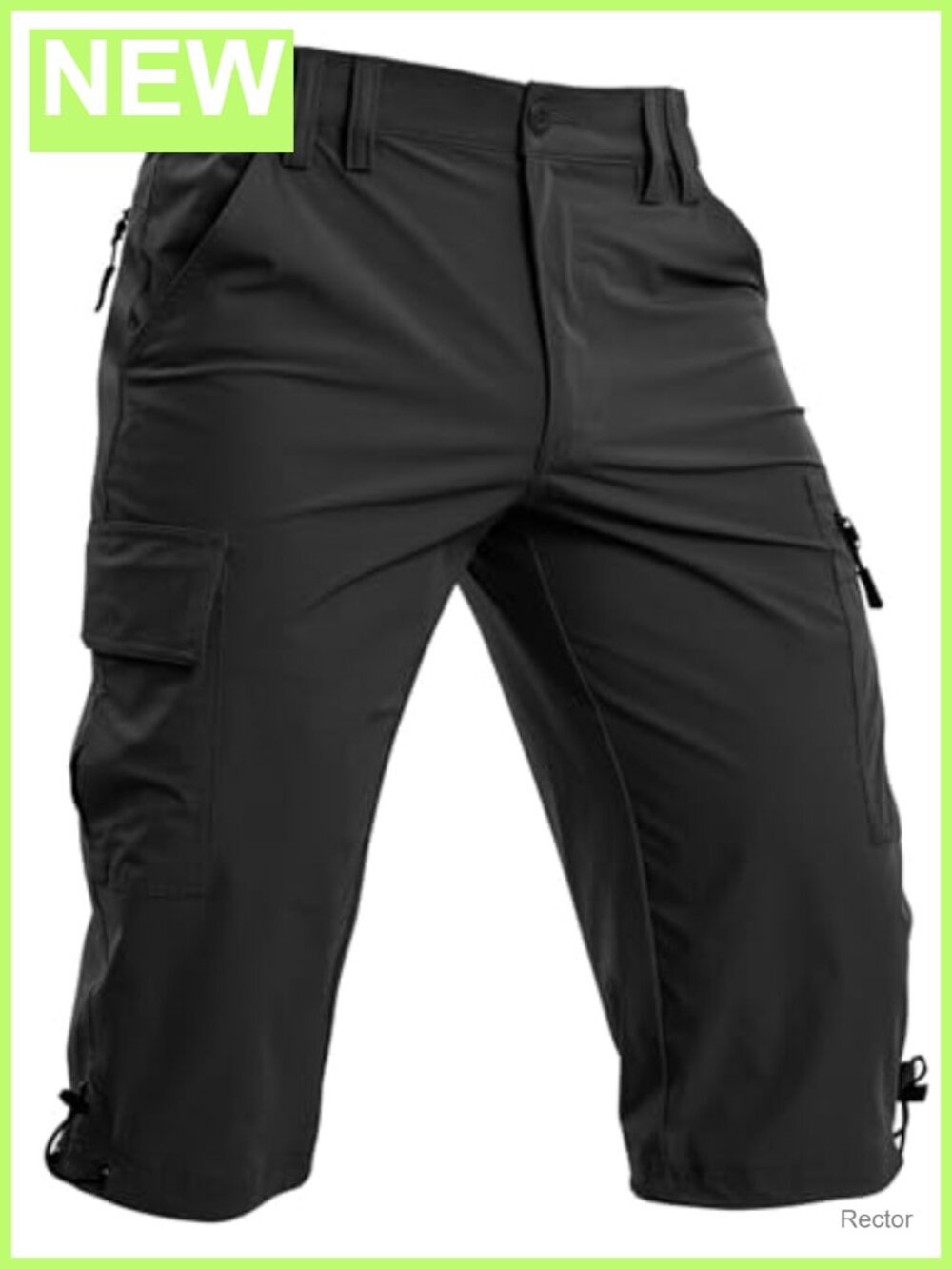 Men's Cargo Long Shorts 3/4 Quick-Dry Hiking Nylon Spandex